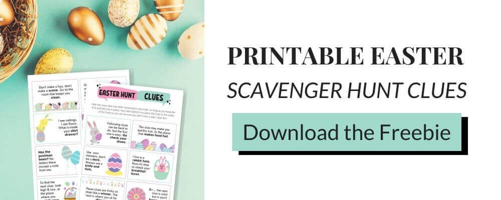 Easter scavenger hunt clues printable