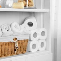 organised linen closet