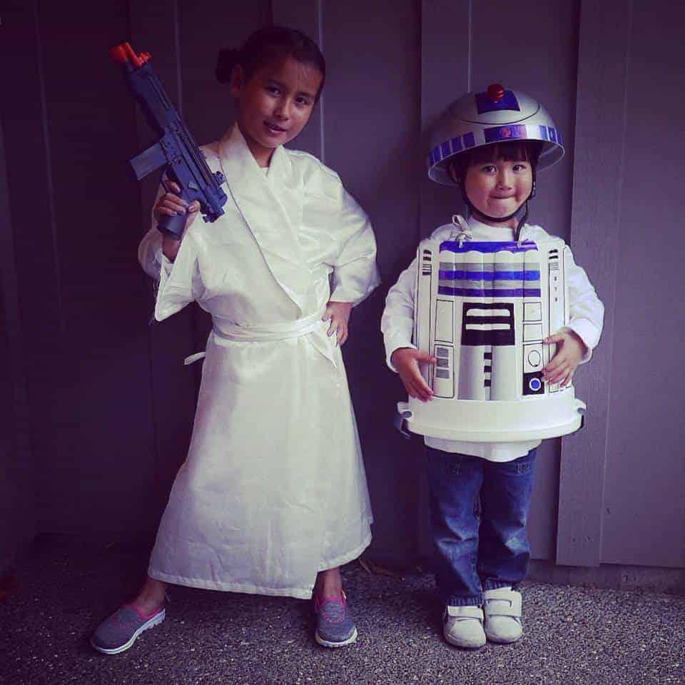 R2D2 Star wars costume easy book week costume ideas