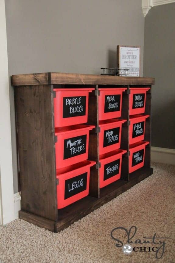 diy toy tub shelving