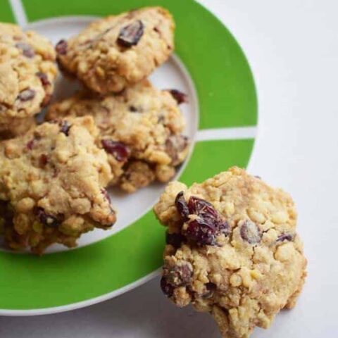 Chocolate & Cranberry Rice Bubble Cookies