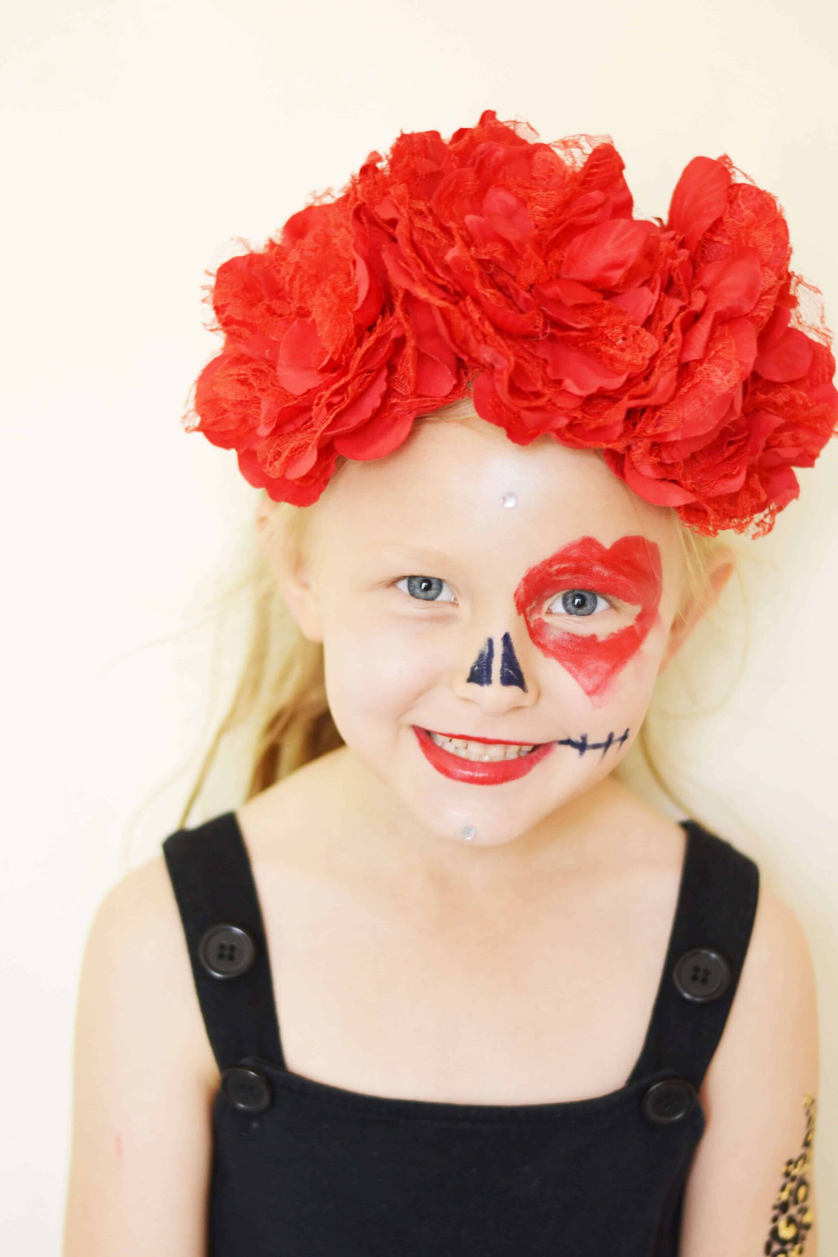 Girls sugar skull make up diy