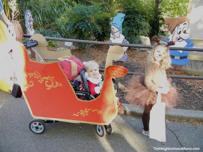 DIY Sleigh Stroller Costume