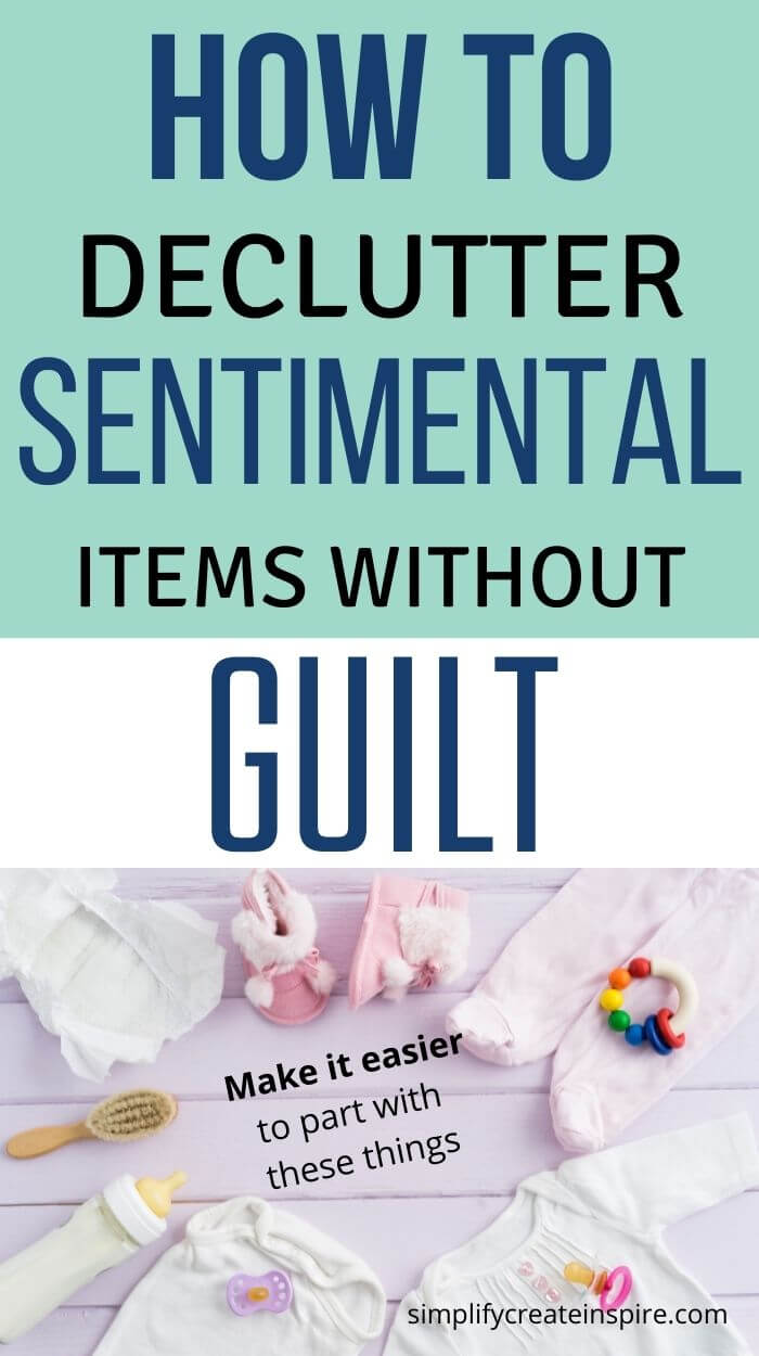 how to declutter sentimental items