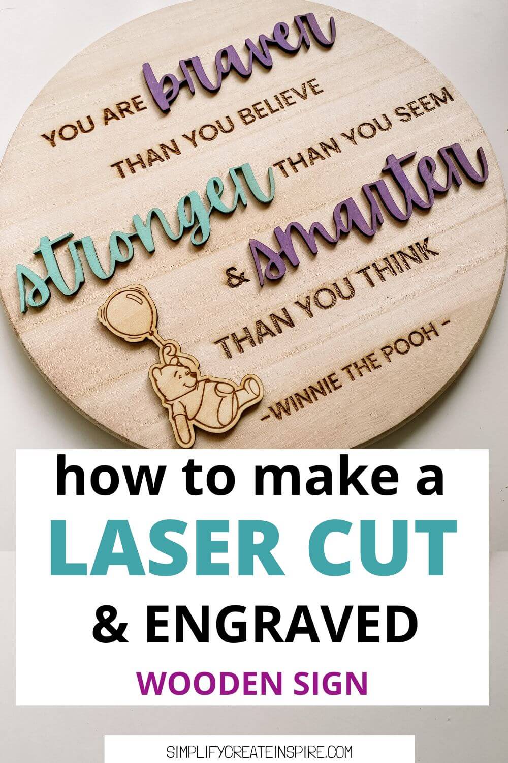 pinterest image - how to make a laser cut wooden sign