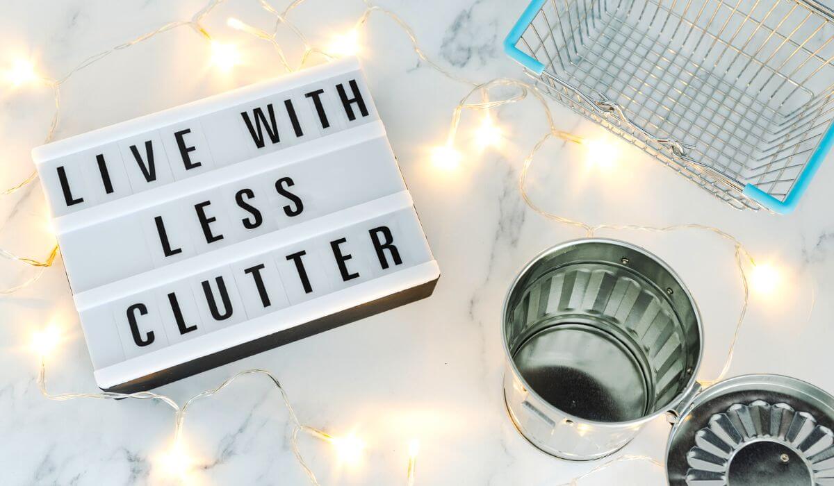 live with less clutter letterboard sign