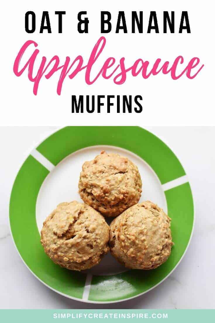 oat banana applesauce muffins