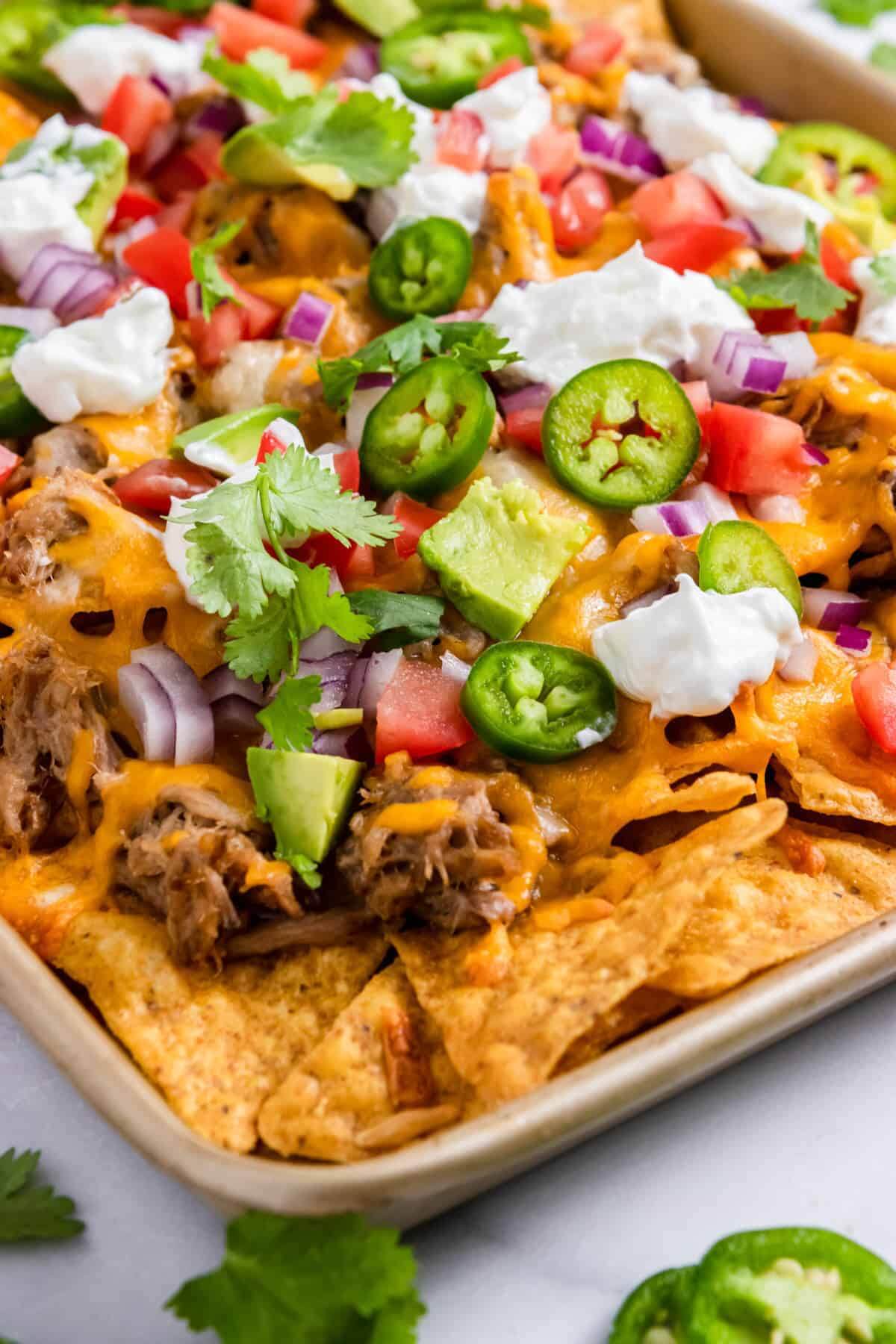 leftover pulled pork nachos