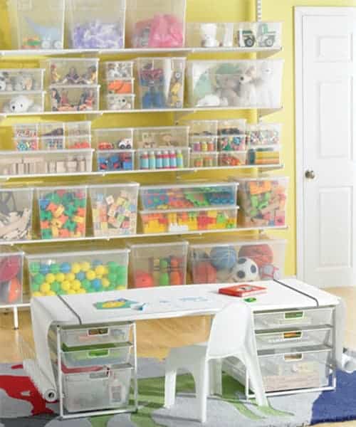 craft room and toy storage containers