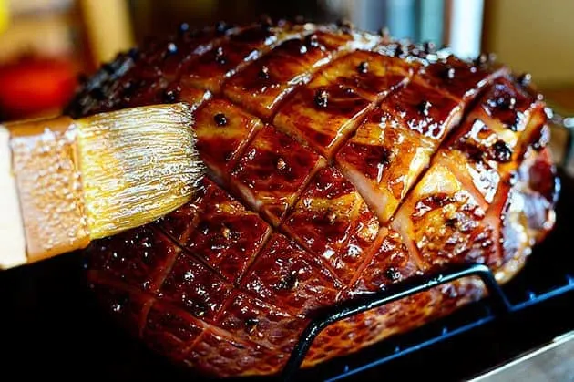 Glazed ham for Easter