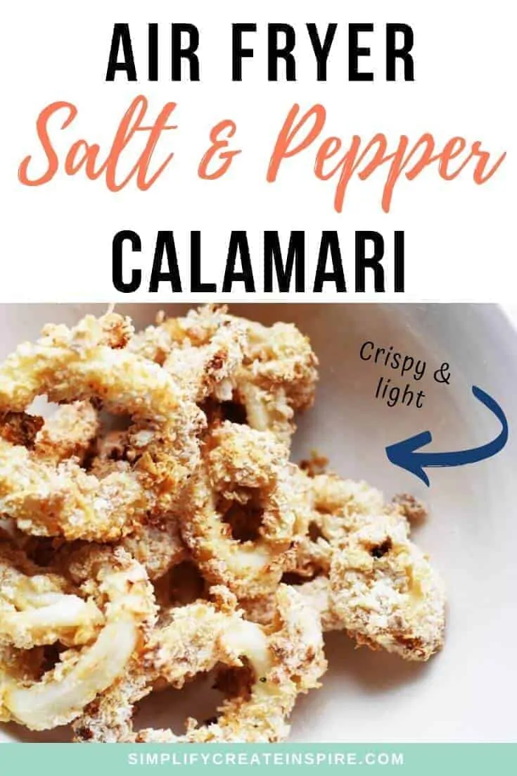 air fryer calamari rings with salt and pepper