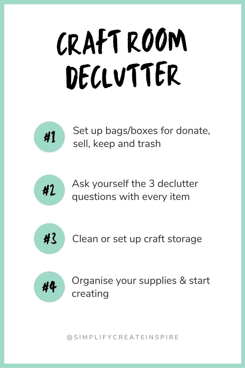 craft room declutter