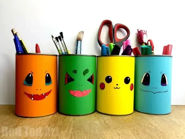 diy pokemon pencil pots