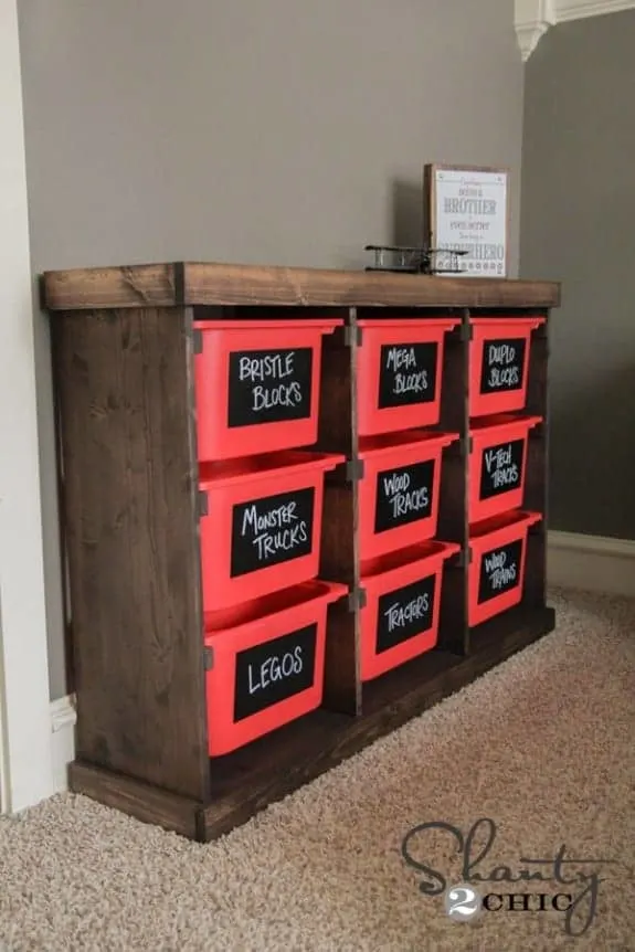 diy toy tub shelving