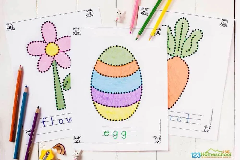 spelling easter colouring pages