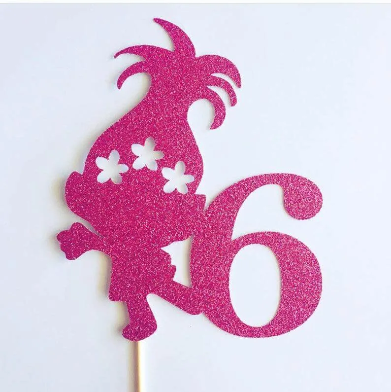 Trolls poppy cake topper