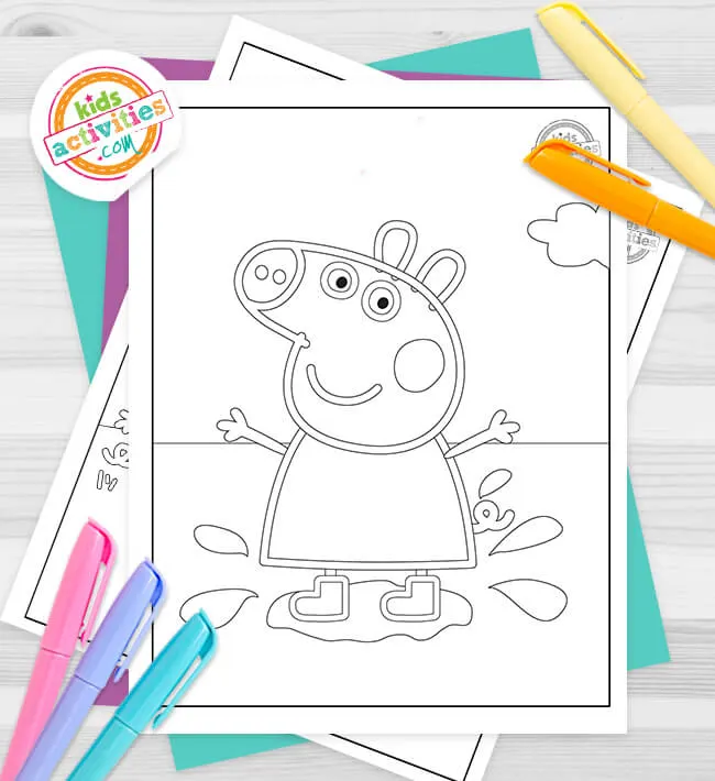 peppa pig colouring pages