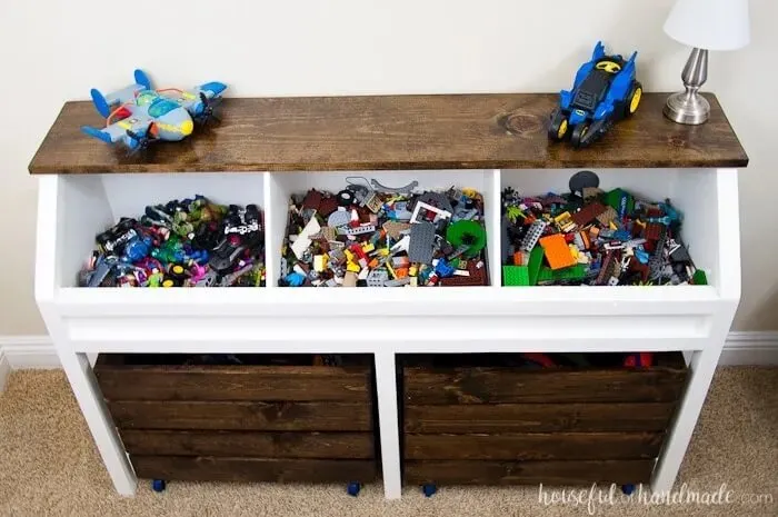 rustic toy storage unit