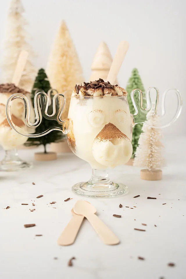 tiamisu cheesecake mini trifles in moose mugs